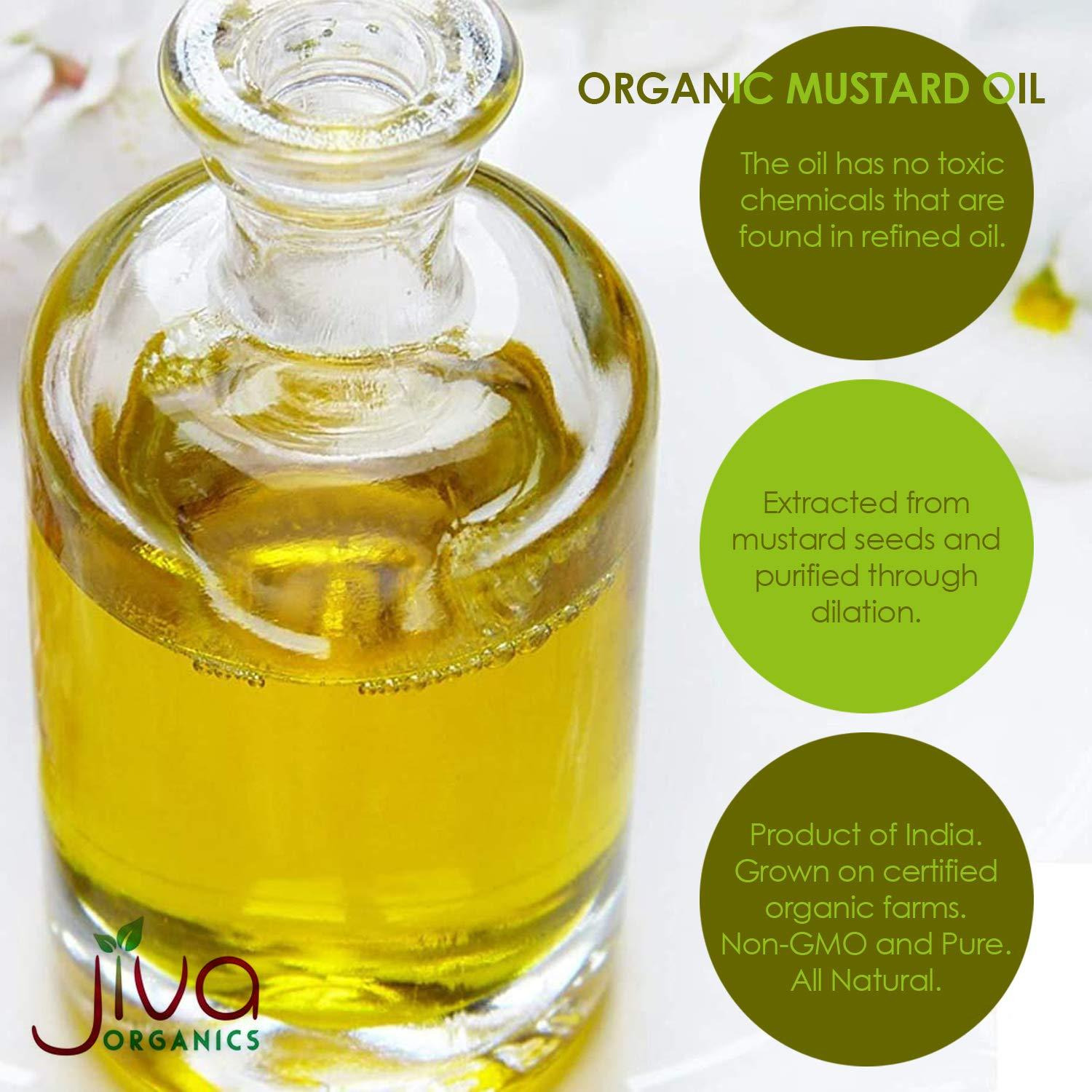 Jiva Organics Organic Mustard Oil - 1 L (33.8 Fl Oz)