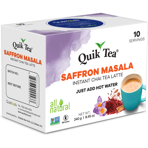 Quik Tea Saffron Masala Chai - 8.5 Oz (240 Gm)