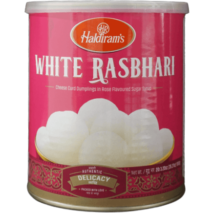 Haldiram's White Rasbhari Can - 1 Kg (2.2 Lb)
