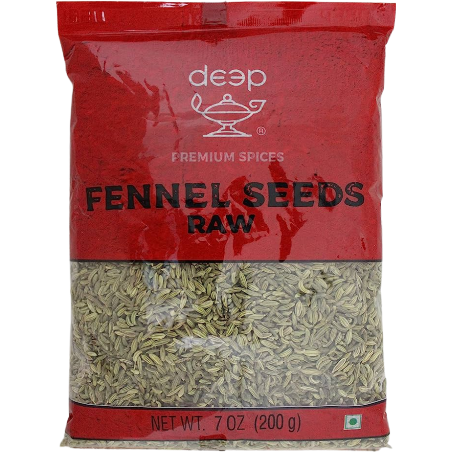 Deep Fennel Seeds Raw - 200 Gm (7 Oz)