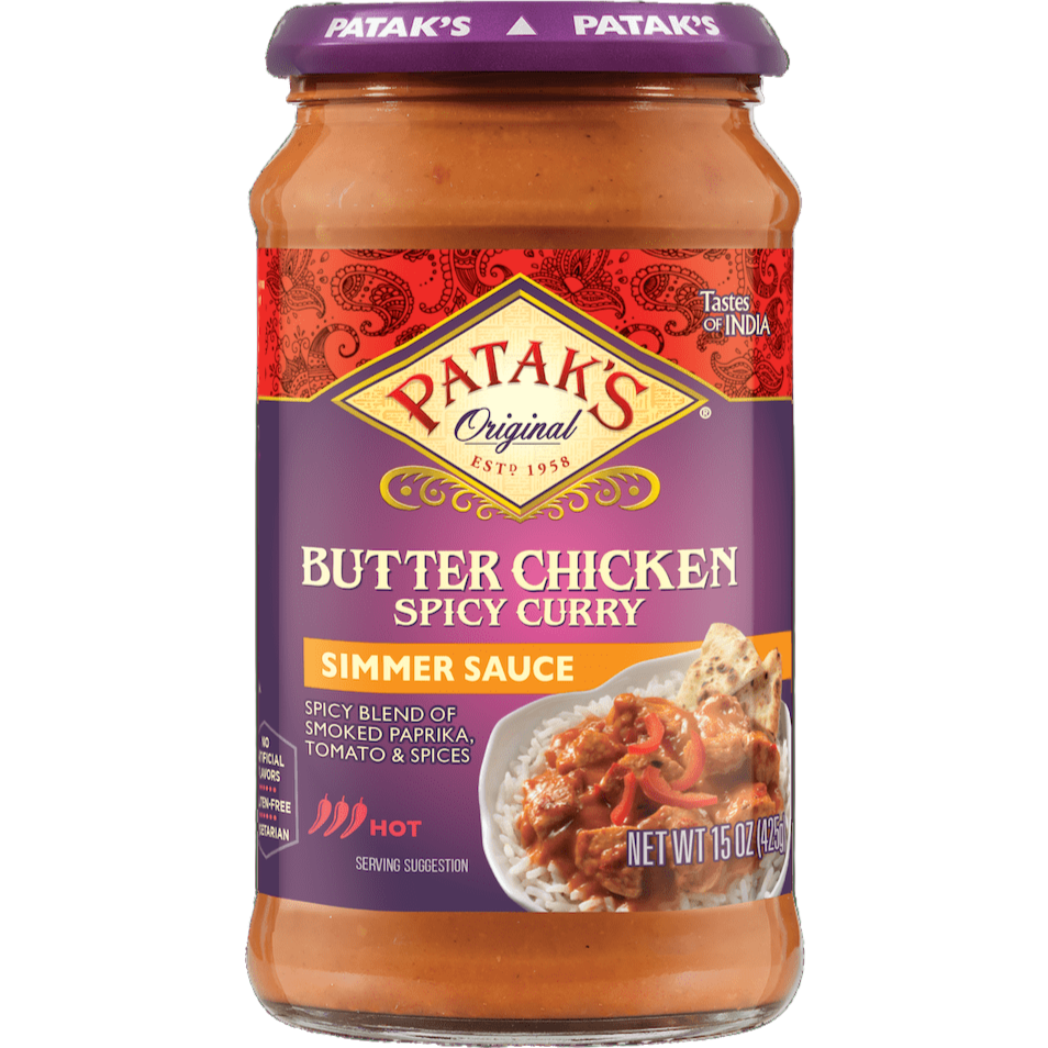 Patak's Spicy Butter Chicken Curry Sauce Hot - 15 Oz (425 Gm)