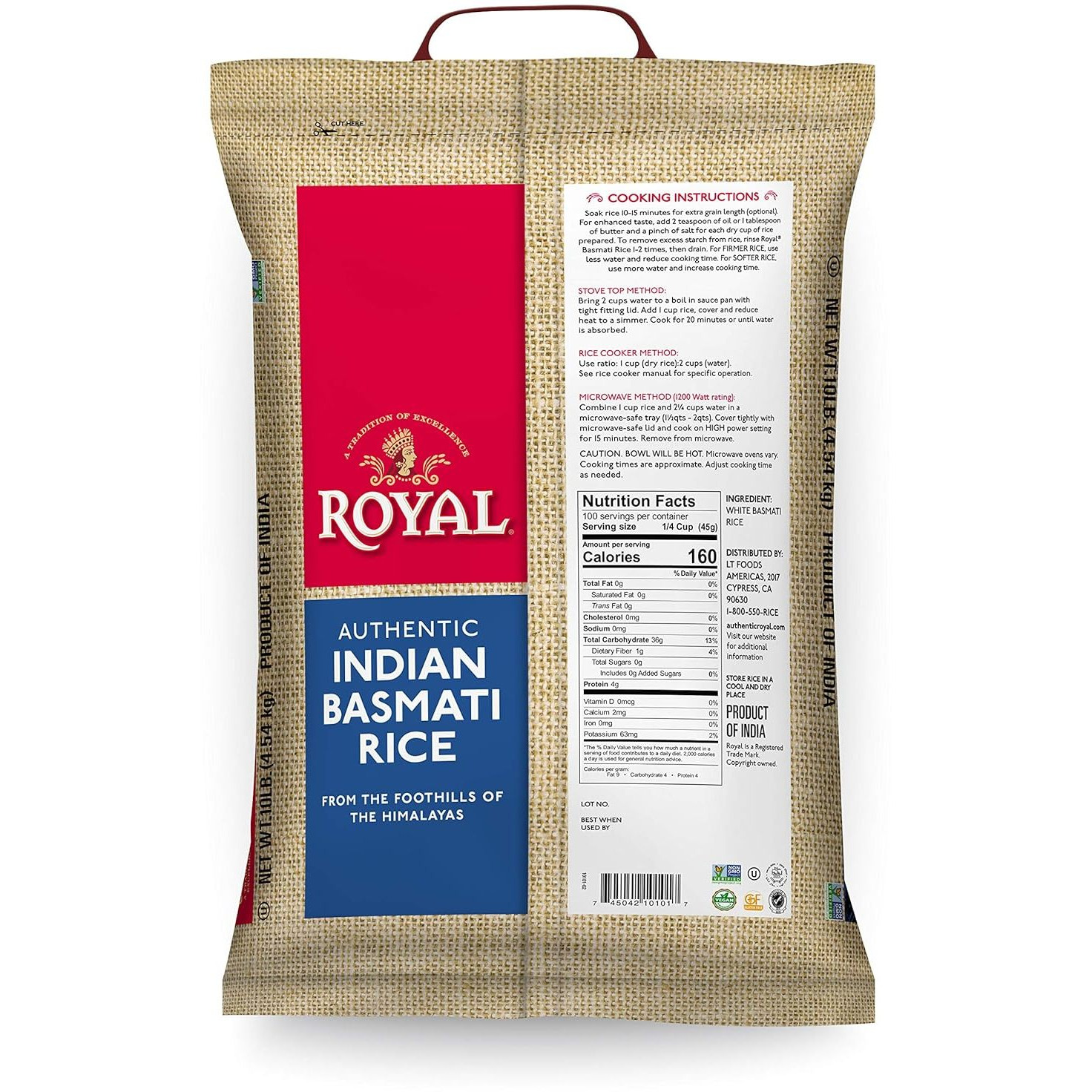 Royal Basmati Rice - 10 Lb (4.5 Kg)